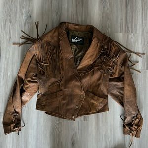 Winlit 80’s vintage leather bomber jacket